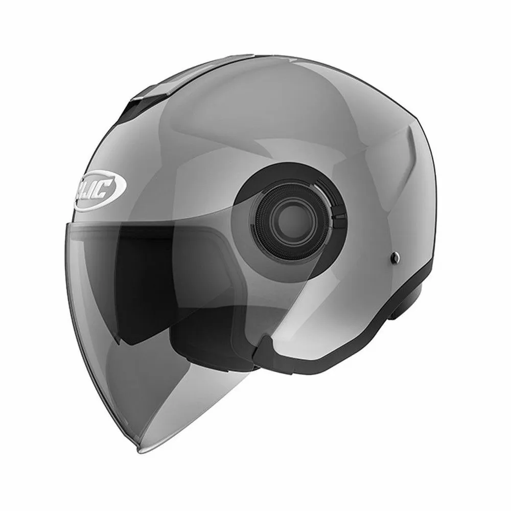 HJC casque demi jet moto scooter i40 UNI GRIS métal