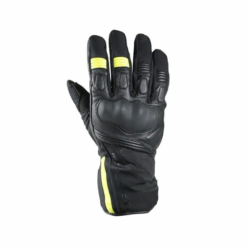 HARISSON ARLINGTON man winter motorcycle scooter waterproof leather & textile gloves EPI black-yellow