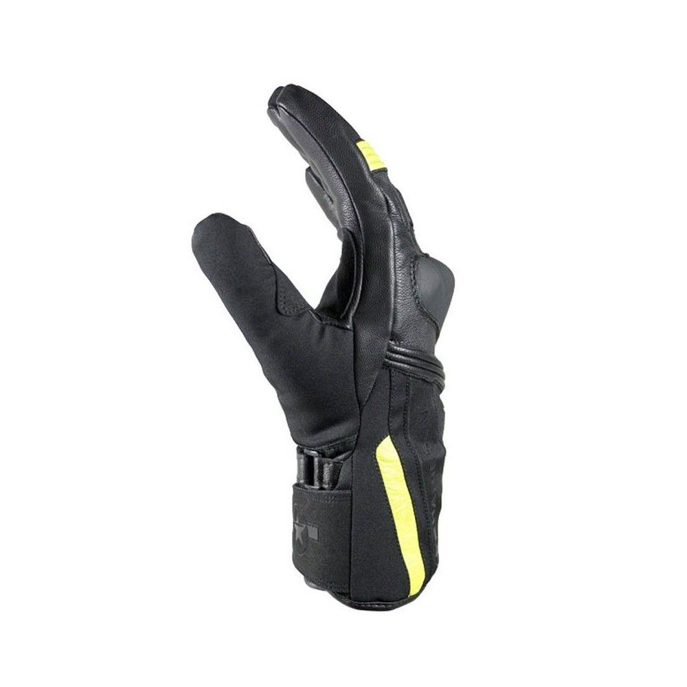 HARISSON gants cuir & textile ARLINGTON moto scooter hiver étanche homme EPI noir-jaune