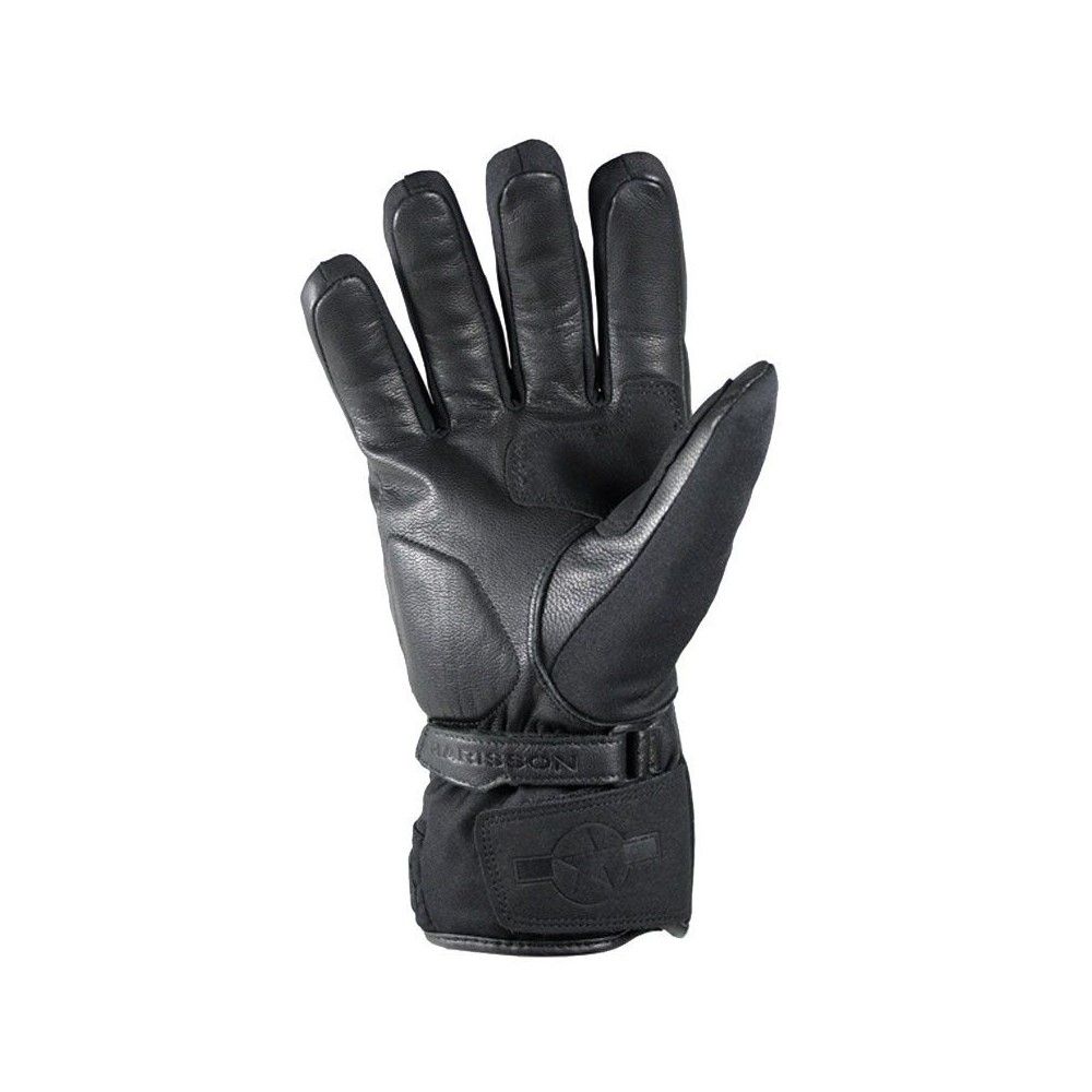 HARISSON gants cuir & textile ARLINGTON moto scooter hiver étanche homme EPI noir-jaune