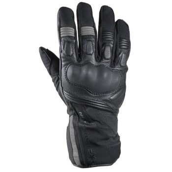 HARISSON ARLINGTON man winter motorcycle scooter waterproof leather & textile gloves EPI black-grey