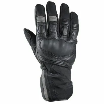 HARISSON gants cuir & textile ARLINGTON moto scooter hiver étanche homme EPI noir-gris