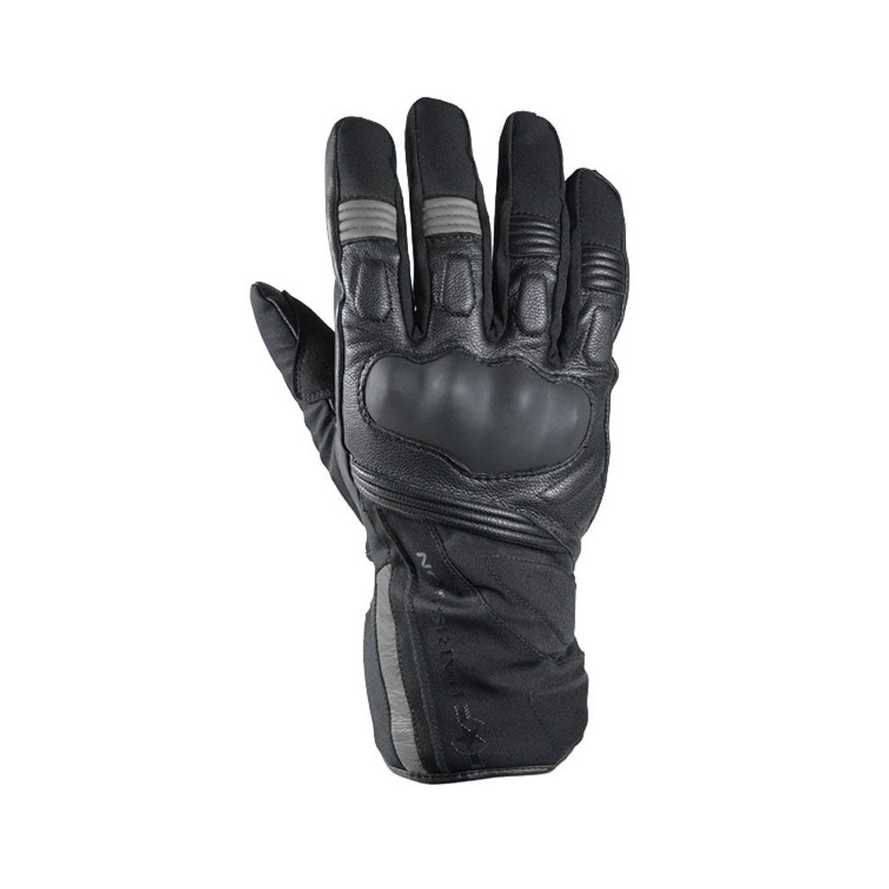 HARISSON gants cuir & textile ARLINGTON moto scooter hiver étanche homme EPI noir-gris