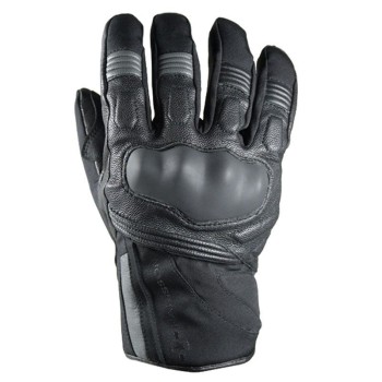 HARISSON ARLINGTON SHORT man winter motorcycle scooter waterproof leather & textile gloves EPI black-grey