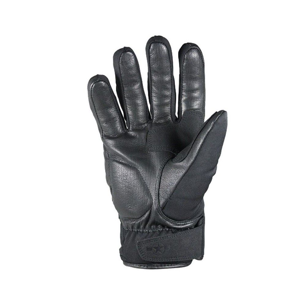 HARISSON ARLINGTON SHORT man winter motorcycle scooter waterproof leather & textile gloves EPI black-grey