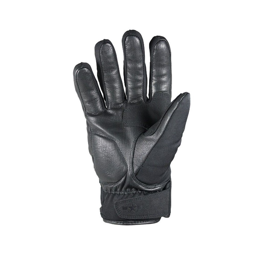 HARISSON gants cuir & textile ARLINGTON SHORT moto scooter hiver étanche homme EPI noir-gris