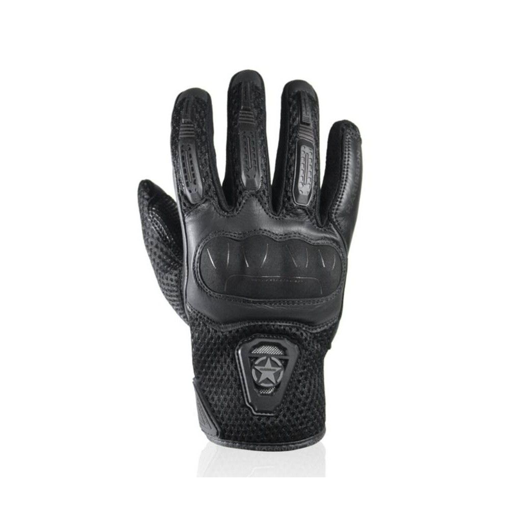 HARISSON gants LEADER EVO cuir & textile RACING moto scooter été homme noir EPI