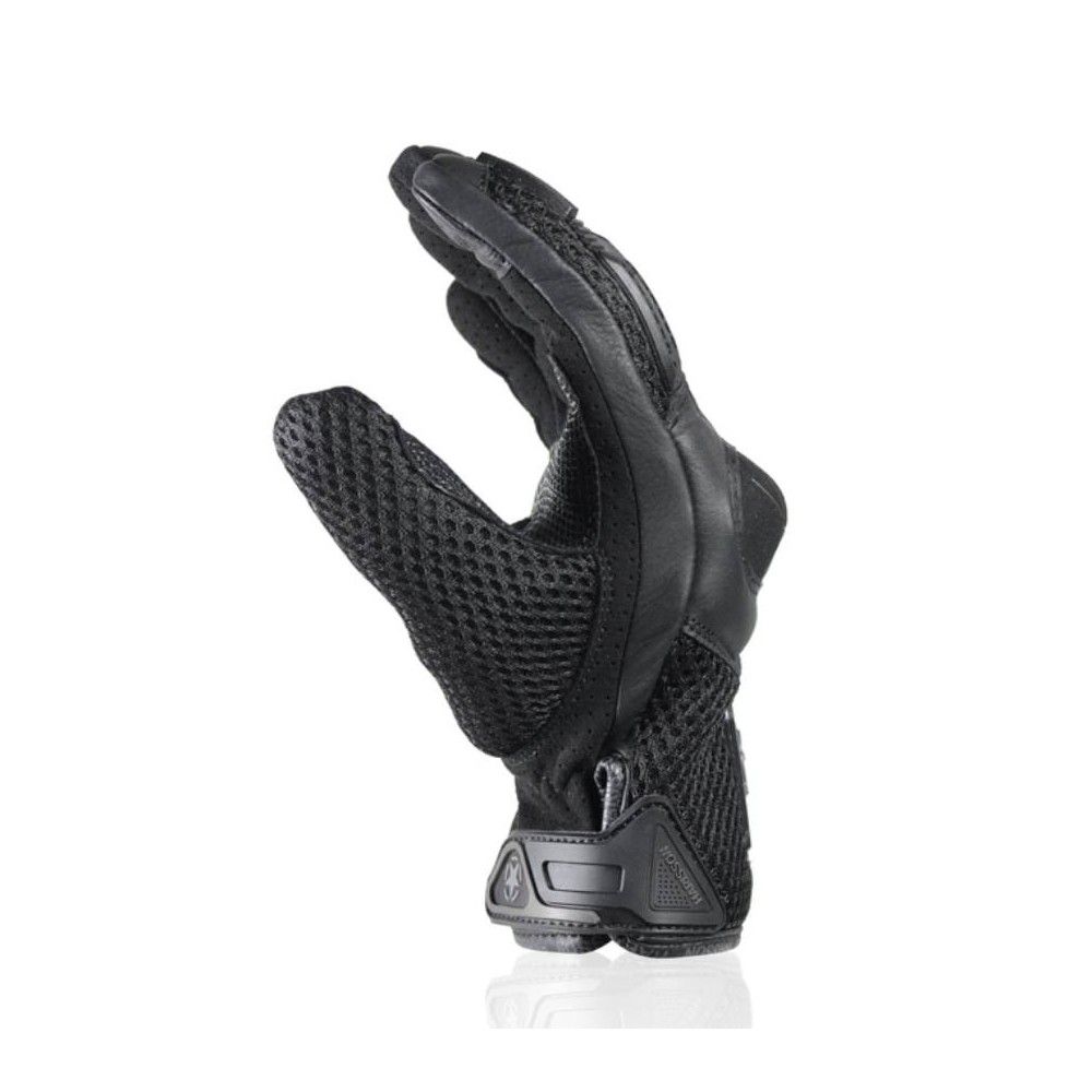 HARISSON LEADER EVO man summer motorcycle scooter RACING leather & textile gloves black EPI