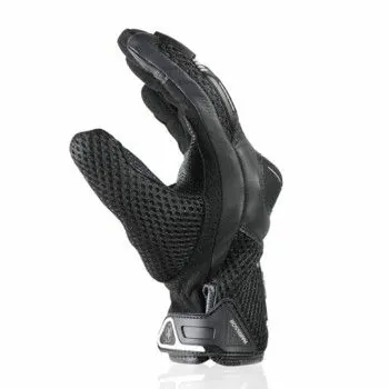 HARISSON LEADER EVO man summer motorcycle scooter RACING leather & textile gloves black-white EPI