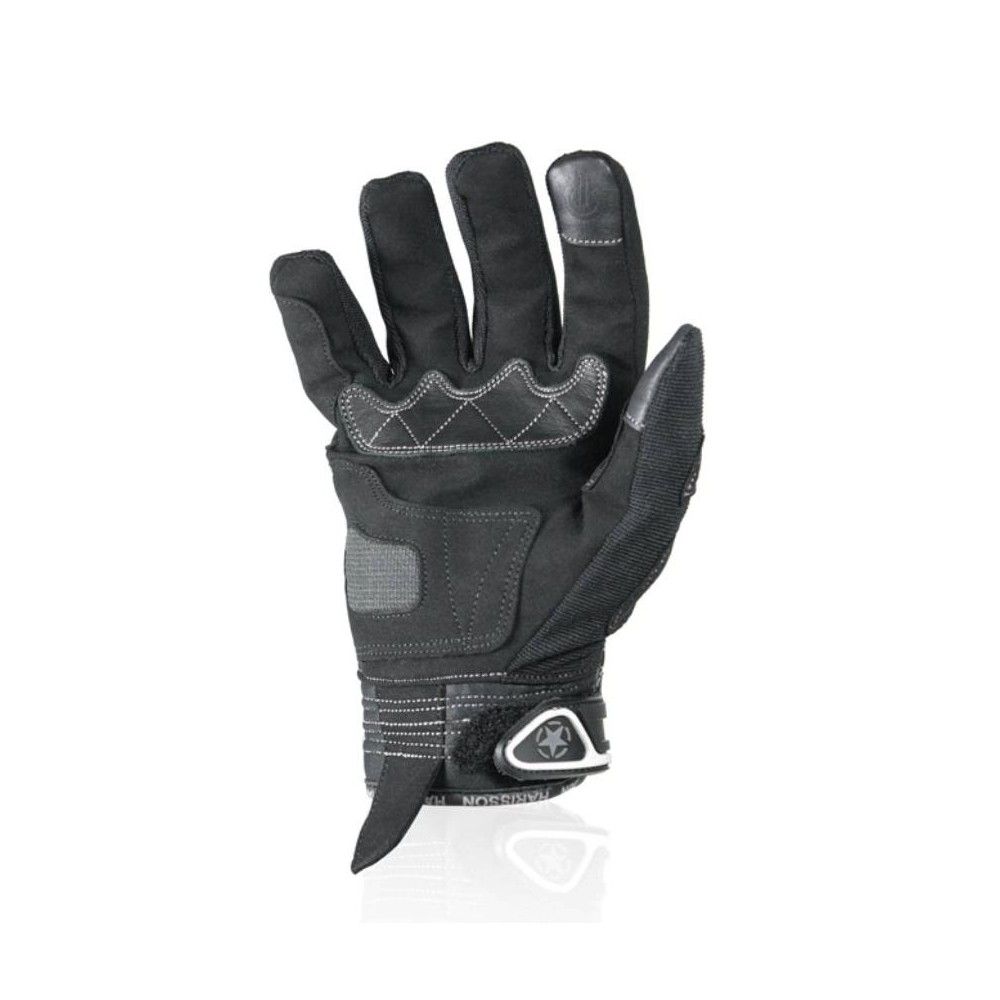 HARISSON SPLASH EVO man summer motorcycle scooter textile gloves EPI black-white