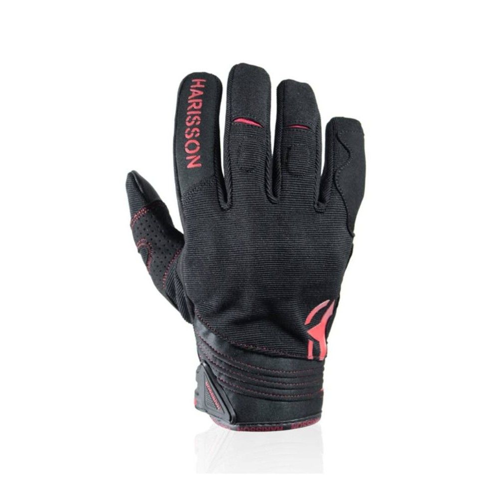 HARISSON gants SPLASH EVO textile sport moto scooter été homme EPI noir- rouge