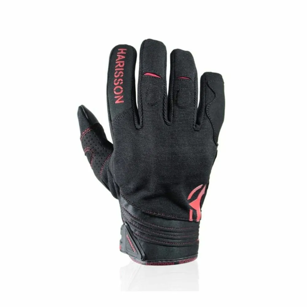 HARISSON SPLASH EVO man summer motorcycle scooter textile gloves EPI black-red