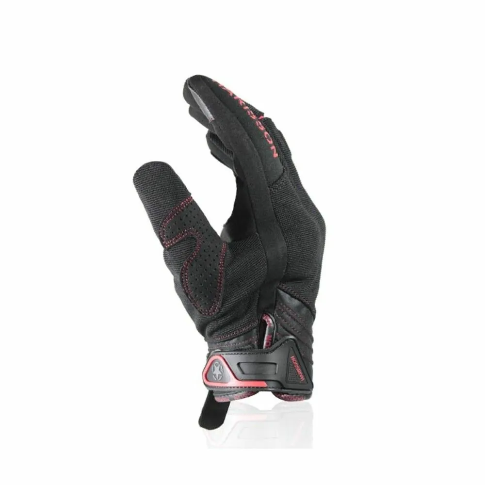 HARISSON SPLASH EVO man summer motorcycle scooter textile gloves EPI black-red