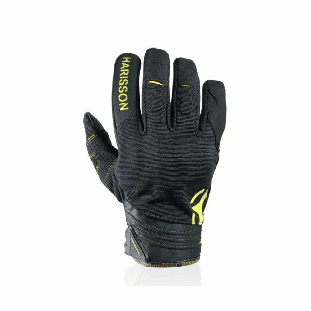 HARISSON gants SPLASH EVO textile sport moto scooter été homme EPI noir- fluo