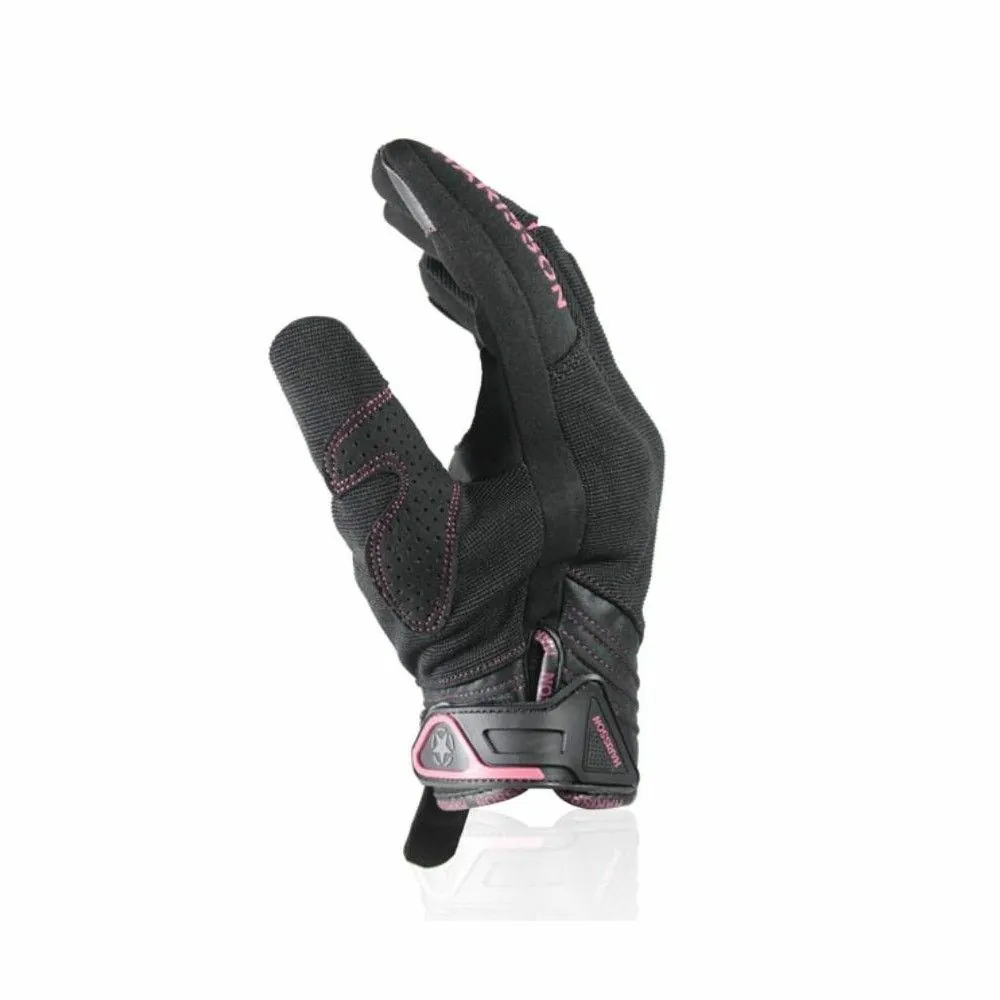 HARISSON gants textile Lady SPLASH EVO moto scooter femme été EPI noir-rose