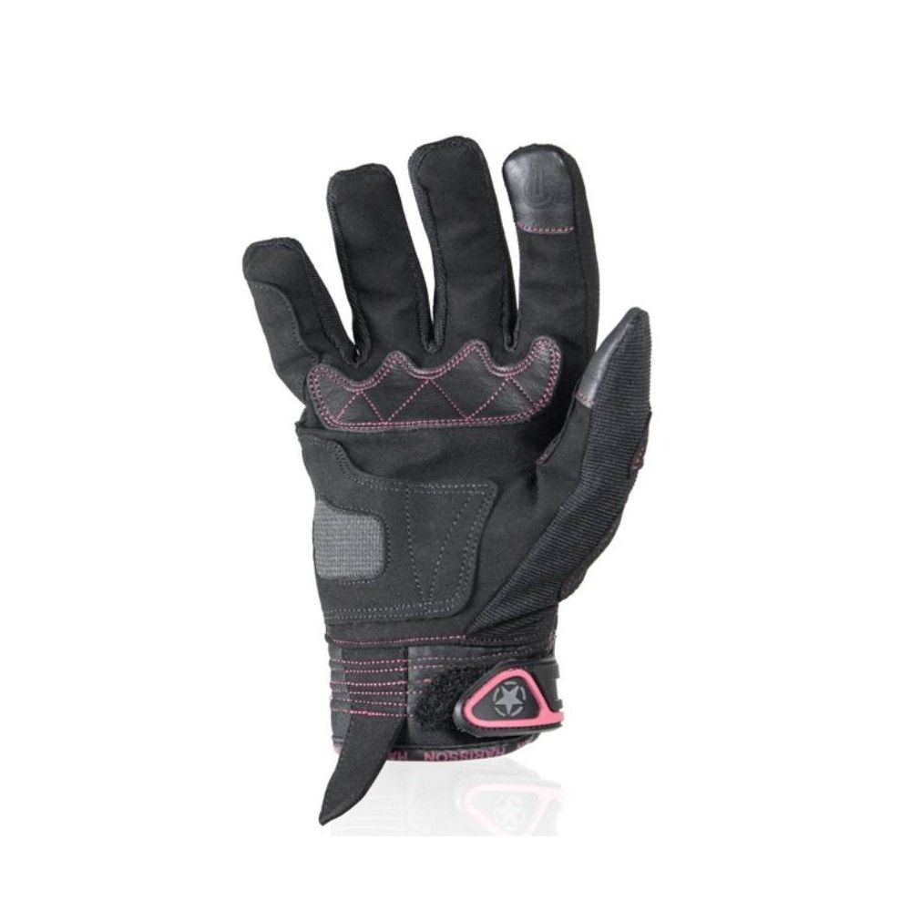 HARISSON gants textile Lady SPLASH EVO moto scooter femme été EPI noir-rose