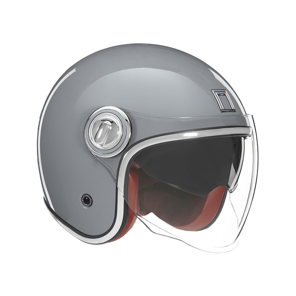 NOX vintage jet helmet moto scooter HERITAGE gloss nardo grey