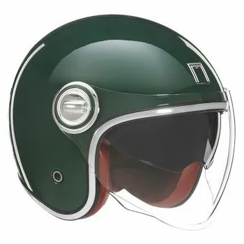 NOX vintage jet helmet moto scooter HERITAGE gloss English green