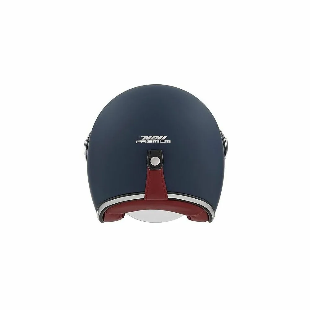 NOX casque jet vintage moto scooter HERITAGE bleu mat