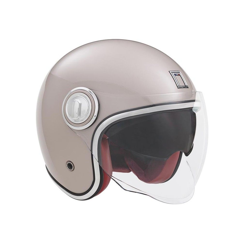 NOX casque jet vintage moto scooter HERITAGE champagne brillant