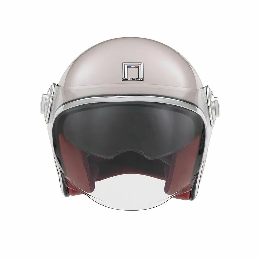 NOX casque jet vintage moto scooter HERITAGE champagne brillant