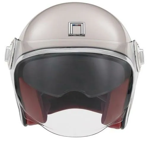 NOX casque jet vintage moto scooter HERITAGE champagne brillant