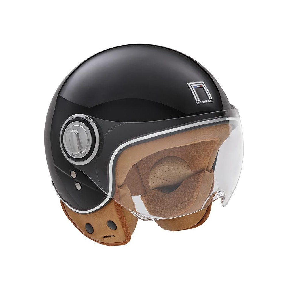 NOX vintage jet helmet moto scooter IDOL gloss black