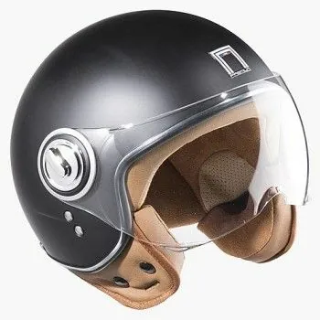 NOX casque jet vintage moto scooter IDOL noir mat