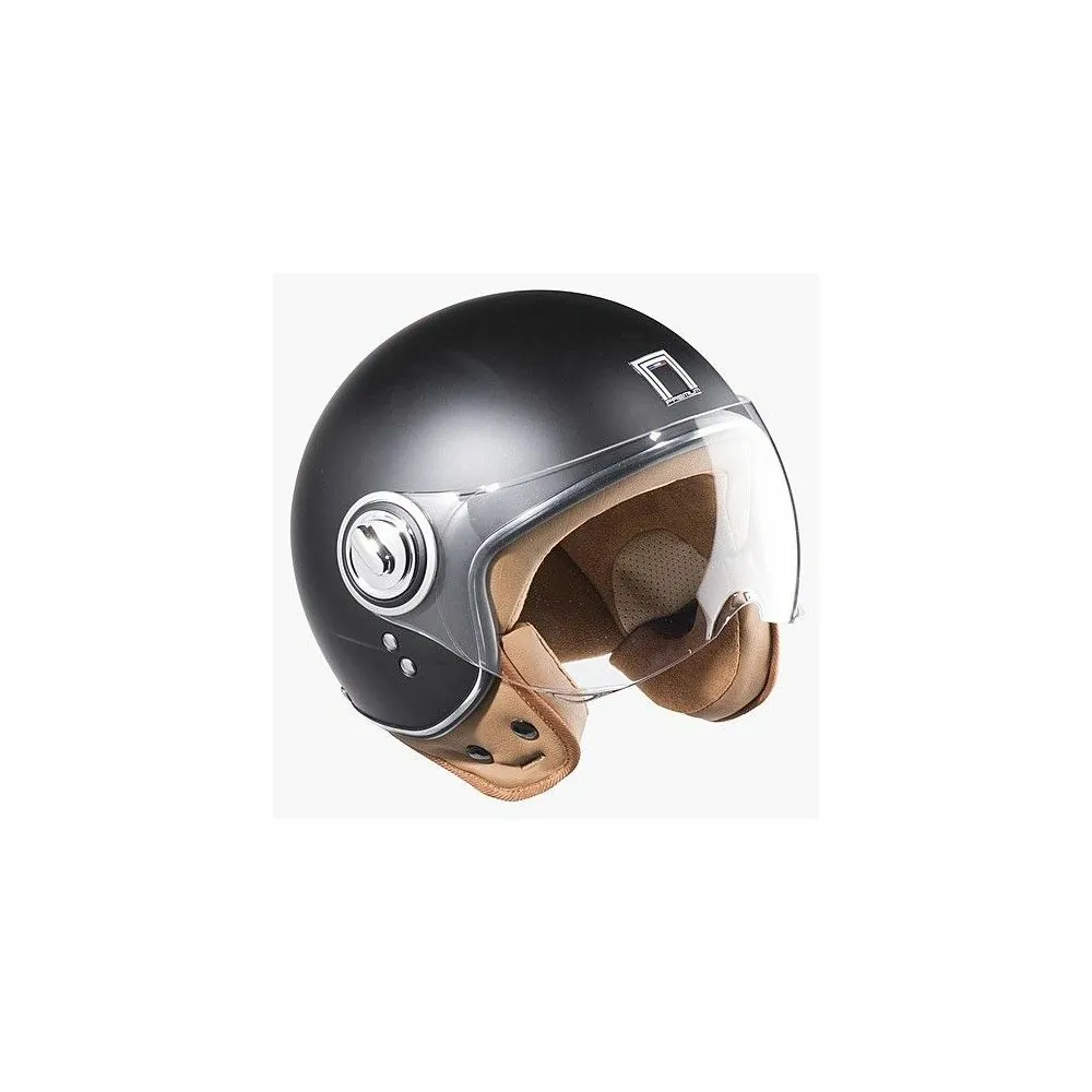 NOX casque jet vintage moto scooter IDOL noir mat