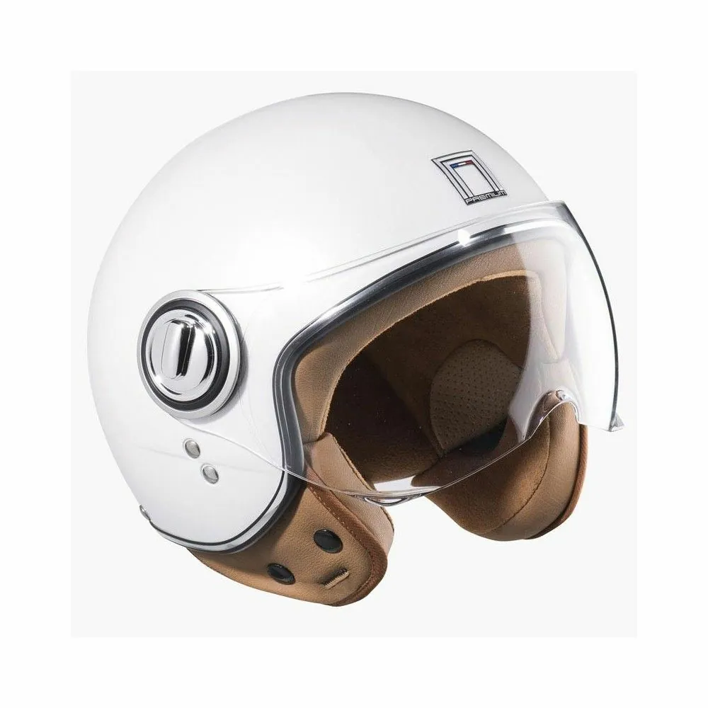 NOX casque jet vintage moto scooter IDOL blanc perle