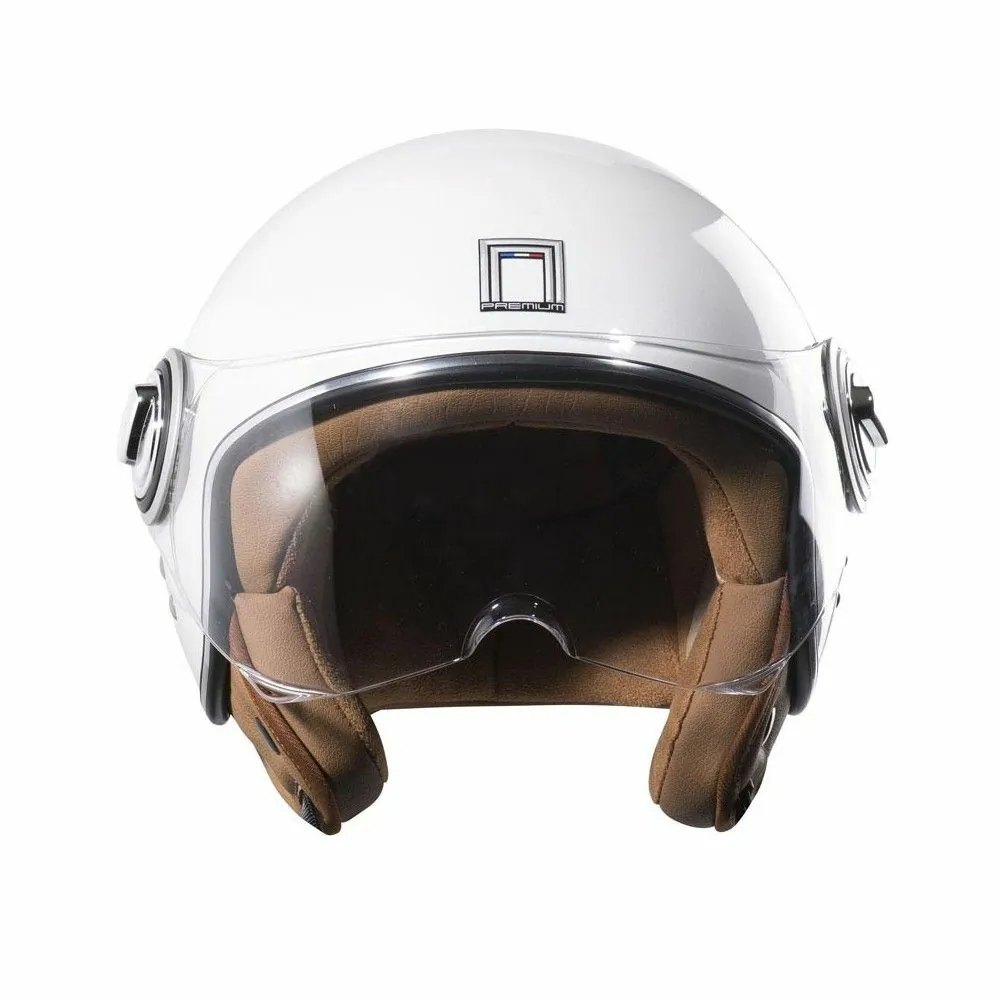 NOX casque jet vintage moto scooter IDOL blanc perle