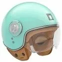 NOX casque jet vintage moto scooter IDOL vert brillant