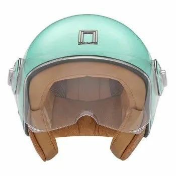 NOX casque jet vintage moto scooter IDOL vert brillant