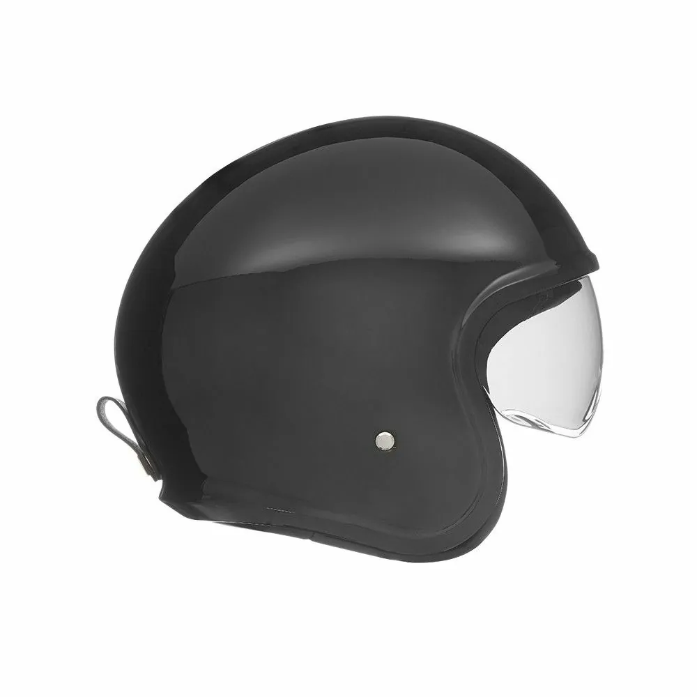 NOX casque jet vintage moto scooter NEXT noir brillant