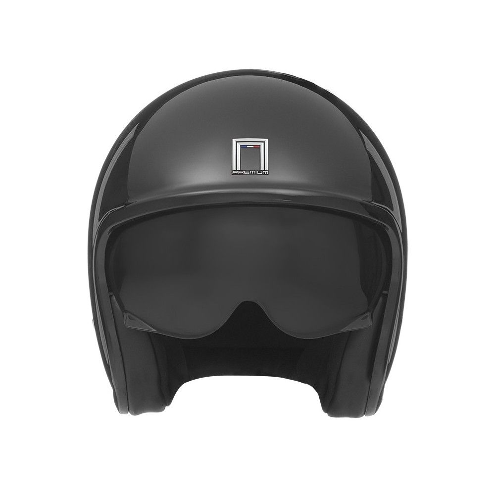 NOX casque jet vintage moto scooter NEXT noir brillant