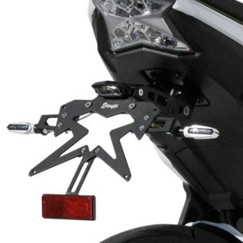 ermax Kawasaki Z650 2020 2021 black ALU SUP10 license plate holder + ALU frame