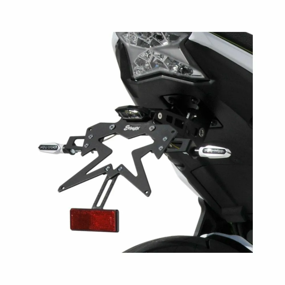 ermax Kawasaki Z650 2020 2021 support de plaque ALU noir SUP10 + platine de fixation