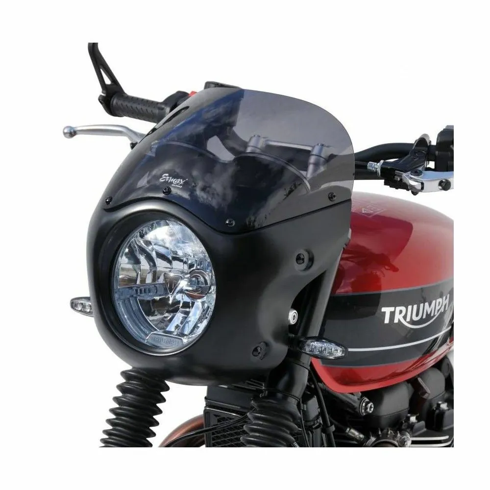 ERMAX Triumph SPEED TWIN 2019 2020 tête de fourche CAFE RACER saute vent BRUT A PEINDRE