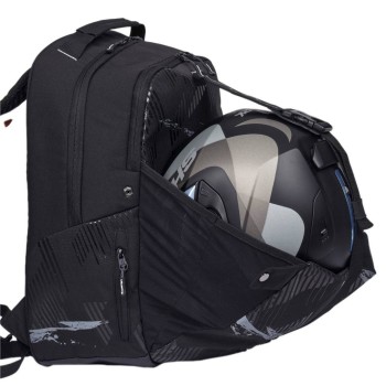 VCAN Support de casque de moto, sac à dos noir, sac à dos de
