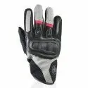 HARISSON STATON man summer motorcycle scooter leather & textile gloves EPI black-grey