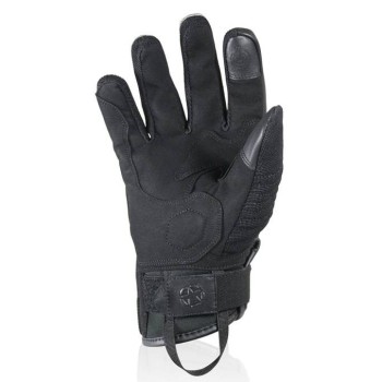 HARISSON STATON man summer motorcycle scooter leather & textile gloves EPI black-grey