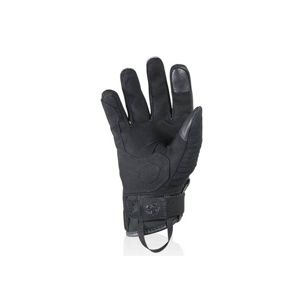 HARISSON STATON man summer motorcycle scooter leather & textile gloves EPI black-grey