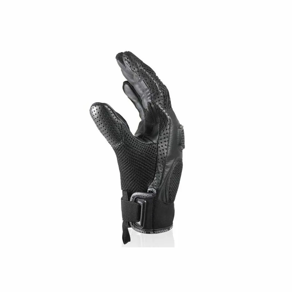 HARISSON BEL AIR man summer motorcycle scooter leather & textile gloves EPI black