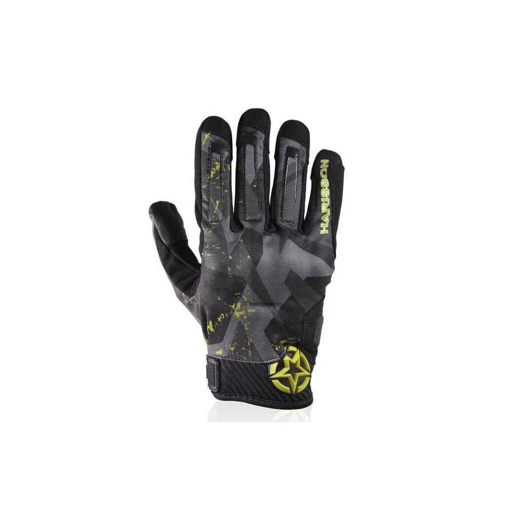 HARISSON SCORE man summer motorcycle scooter textile gloves EPI black-fluo