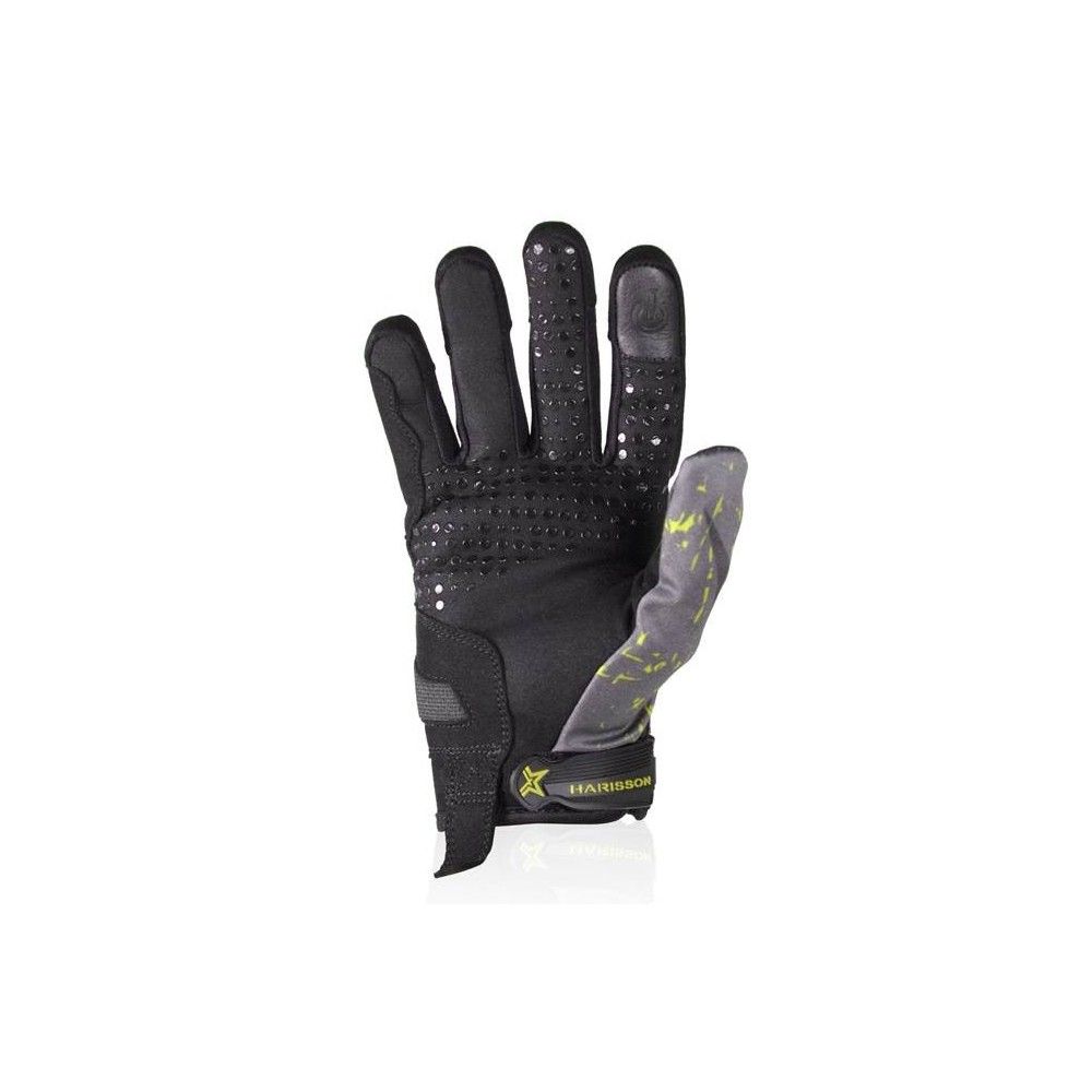 HARISSON SCORE man summer motorcycle scooter textile gloves EPI black-fluo