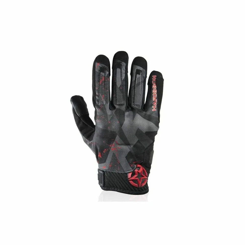 HARISSON SCORE man summer motorcycle scooter textile gloves EPI black-red