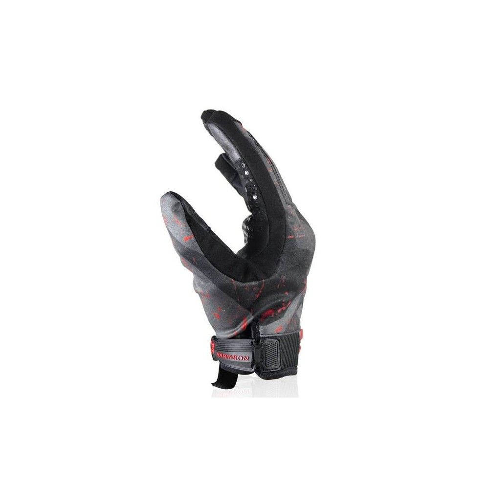 HARISSON SCORE man summer motorcycle scooter textile gloves EPI black-red