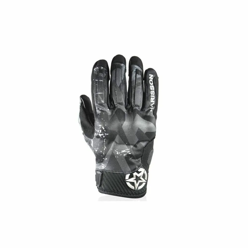 HARISSON SCORE man summer motorcycle scooter textile gloves EPI black-white