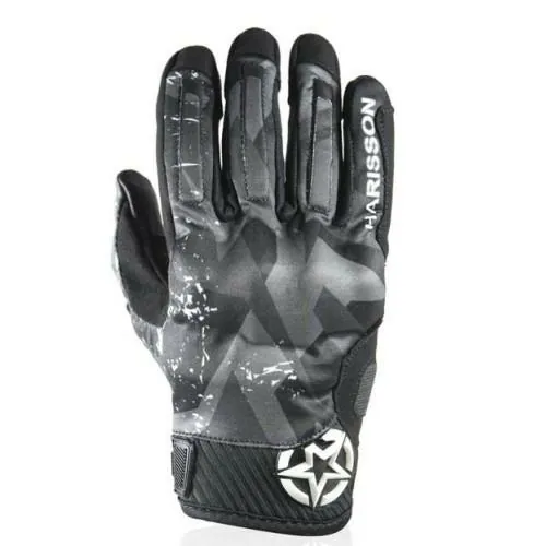 HARISSON SCORE man summer motorcycle scooter textile gloves EPI black-white