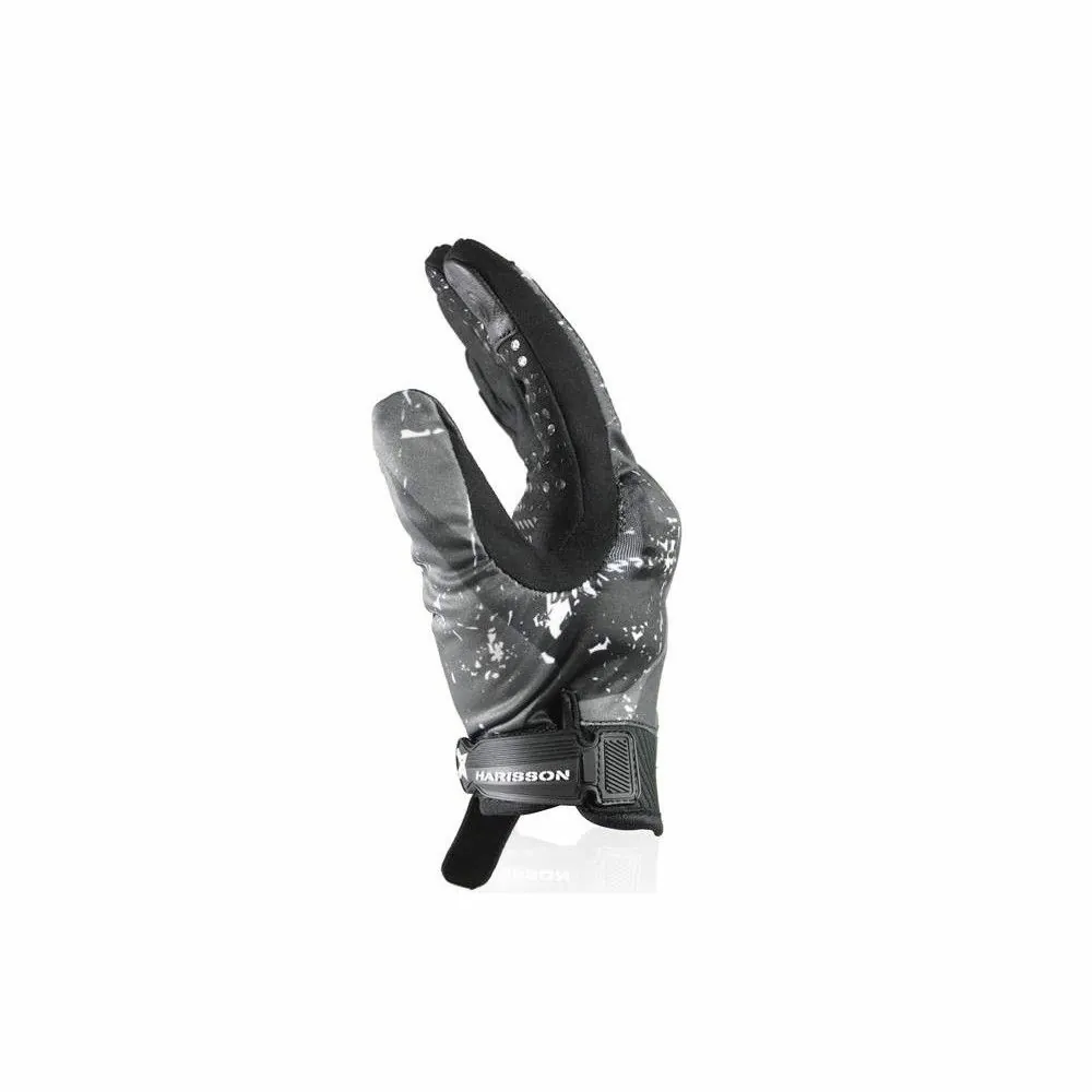 HARISSON SCORE man summer motorcycle scooter textile gloves EPI black-white